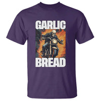 Skeleton Meme T Shirt Garlic Bread Flaming Biker On Fire Funny Edgy Hard Cringe