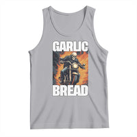 Skeleton Meme Tank Top Garlic Bread Flaming Biker On Fire Funny Edgy Hard Cringe