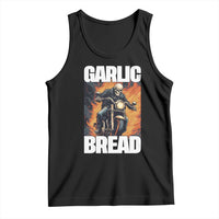 Skeleton Meme Tank Top Garlic Bread Flaming Biker On Fire Funny Edgy Hard Cringe