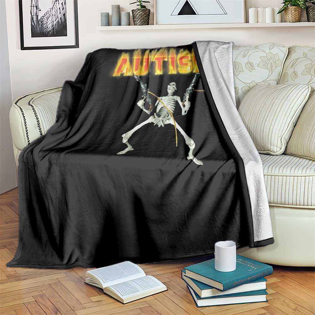 Autism Skeleton Throw Blanket Funny Oddly Specific Dank Meme - Wonder Print Shop