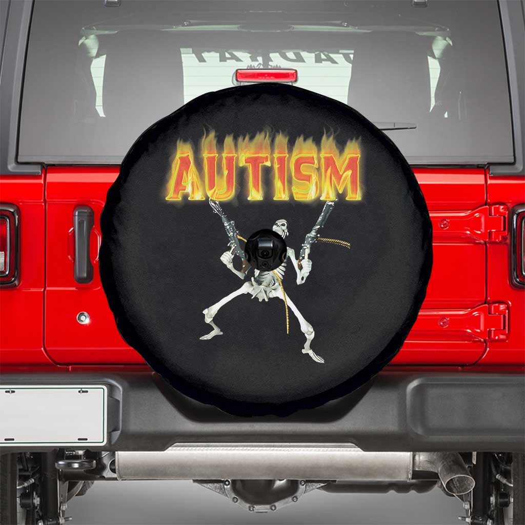 Autism Skeleton Spare Tire Cover Funny Oddly Specific Dank Meme - Wonder Print Shop