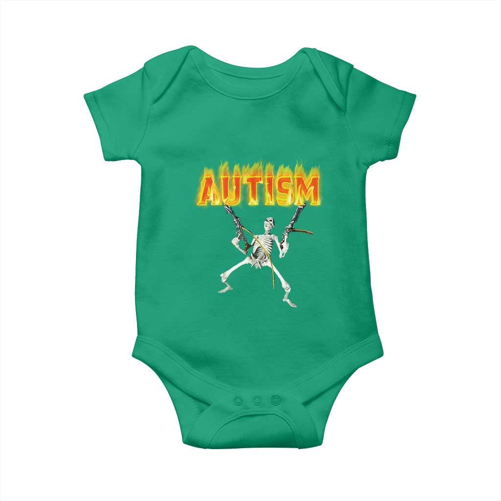 Autism Skeleton Baby Onesie Funny Oddly Specific Dank Meme - Wonder Print Shop