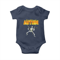 Autism Skeleton Baby Onesie Funny Oddly Specific Dank Meme - Wonder Print Shop
