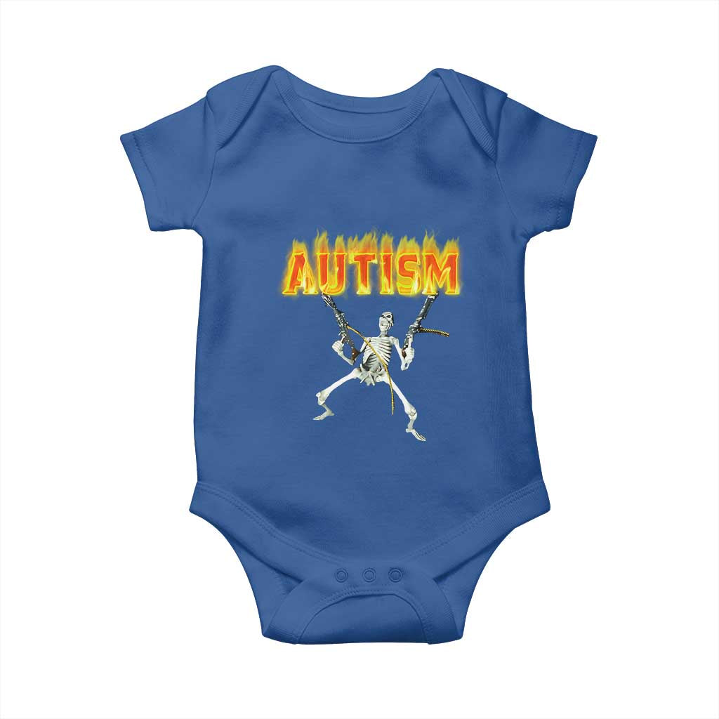 Autism Skeleton Baby Onesie Funny Oddly Specific Dank Meme - Wonder Print Shop