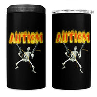 Autism Skeleton 4 in 1 Can Cooler Tumbler Funny Oddly Specific Dank Meme - Wonder Print Shop