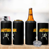 Autism Skeleton 4 in 1 Can Cooler Tumbler Funny Oddly Specific Dank Meme - Wonder Print Shop