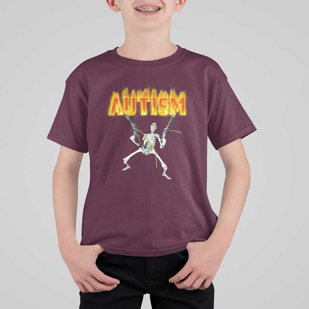 Autism Skeleton T Shirt For Kid Funny Oddly Specific Dank Meme - Wonder Print Shop