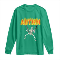 Autism Skeleton Long Sleeve Shirt Funny Oddly Specific Dank Meme - Wonder Print Shop
