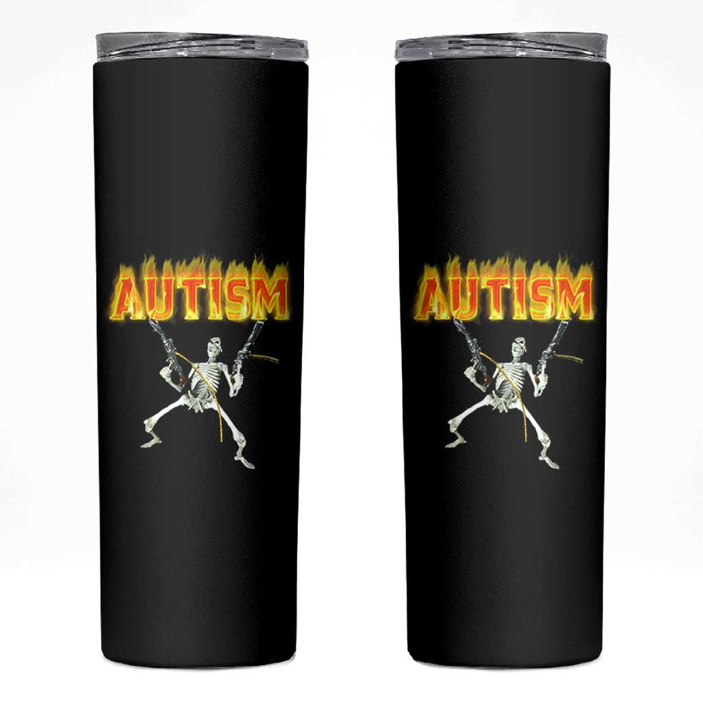 Autism Skeleton Skinny Tumbler Funny Oddly Specific Dank Meme - Wonder Print Shop