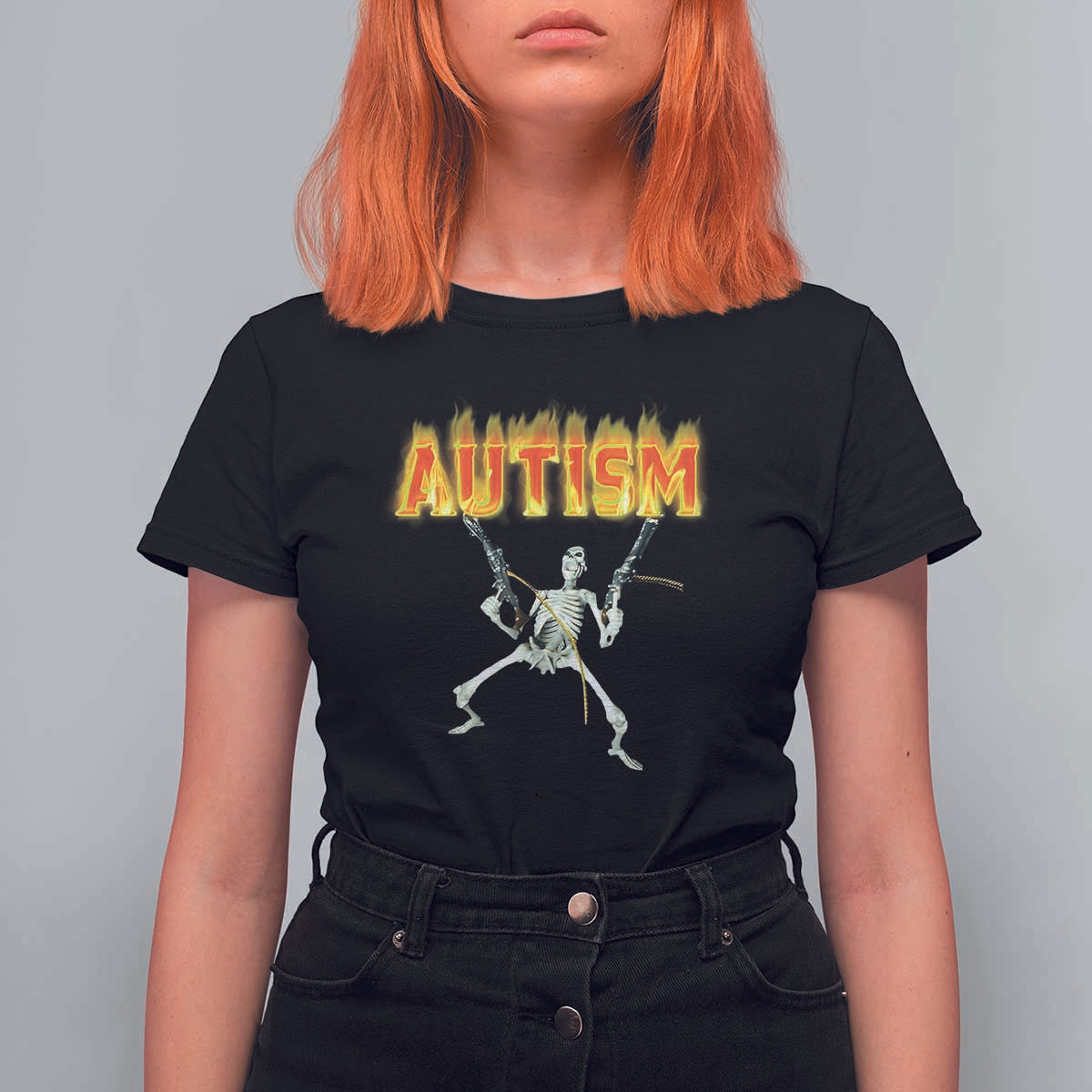 Autism Skeleton T Shirt For Women Funny Oddly Specific Dank Meme - Wonder Print Shop