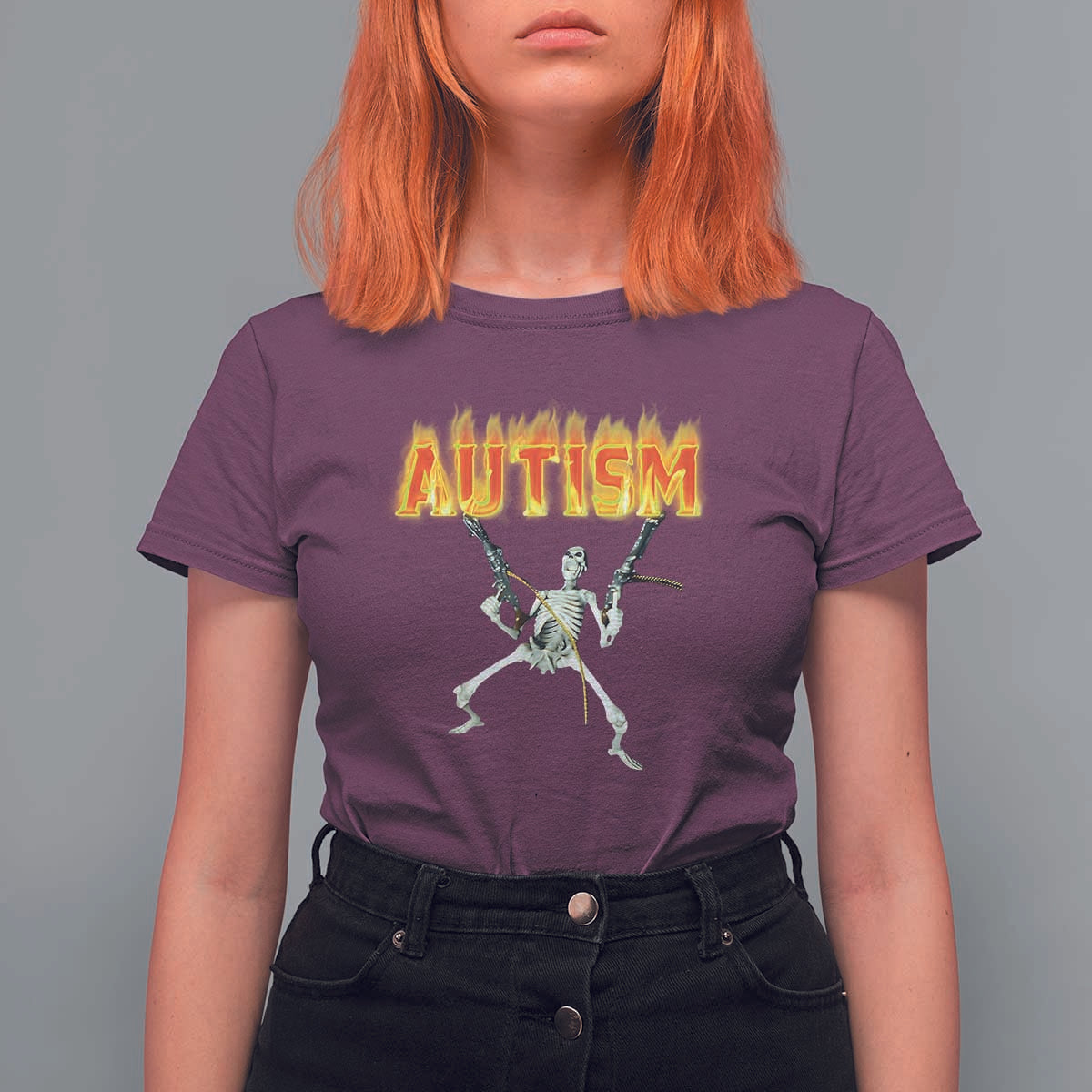 Autism Skeleton T Shirt For Women Funny Oddly Specific Dank Meme - Wonder Print Shop