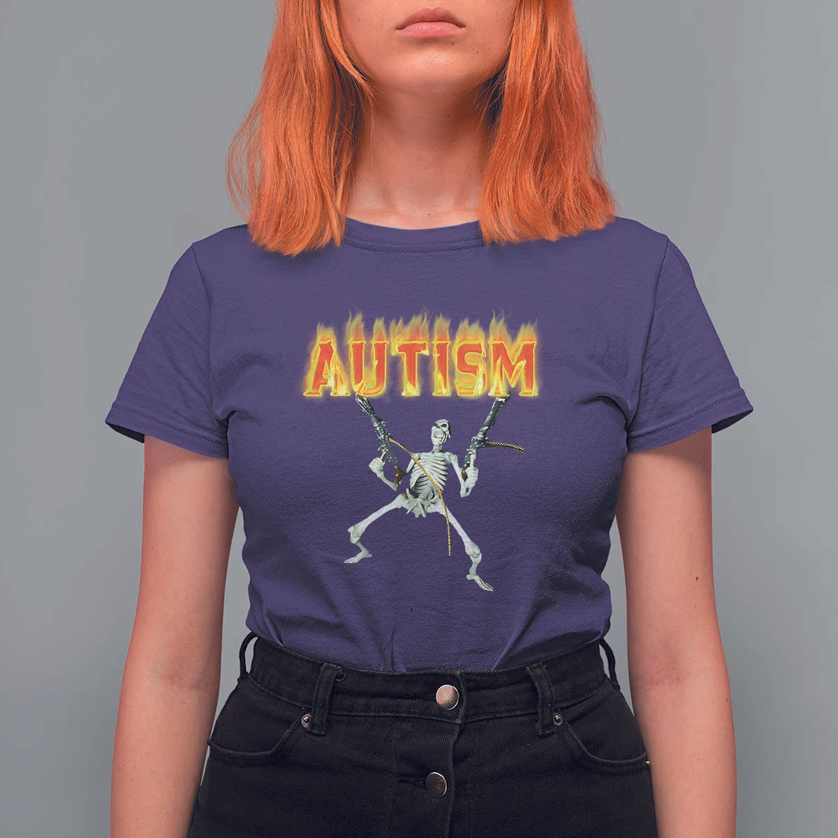 Autism Skeleton T Shirt For Women Funny Oddly Specific Dank Meme - Wonder Print Shop