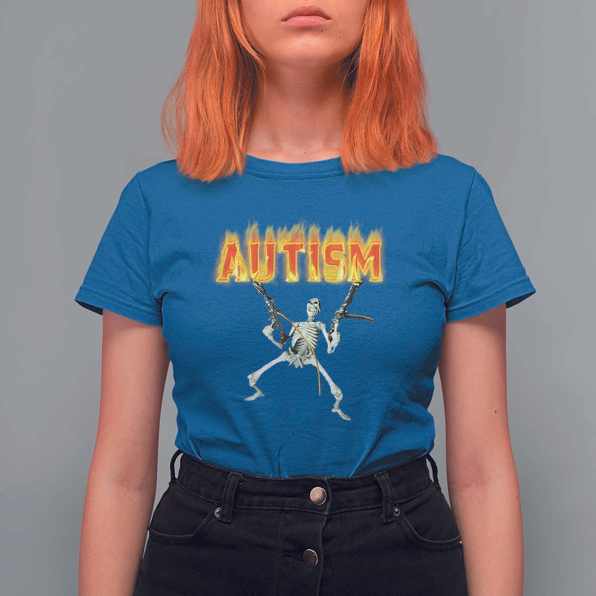 Autism Skeleton T Shirt For Women Funny Oddly Specific Dank Meme - Wonder Print Shop