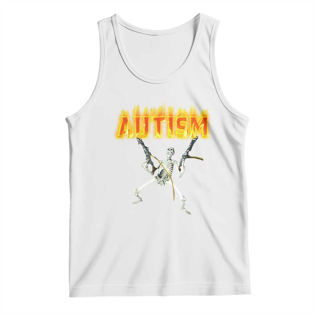 Autism Skeleton Tank Top Funny Oddly Specific Dank Meme - Wonder Print Shop