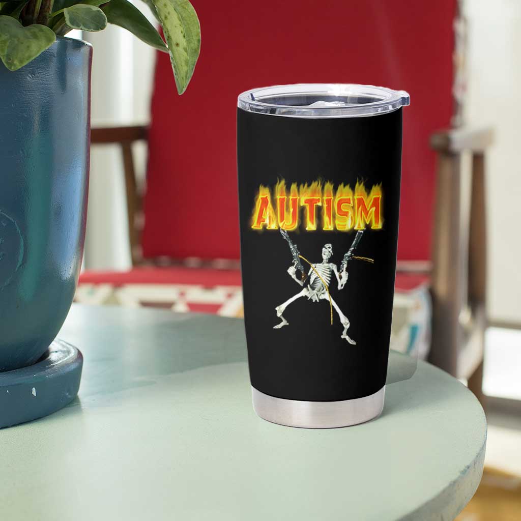 Autism Skeleton Tumbler Cup Funny Oddly Specific Dank Meme - Wonder Print Shop