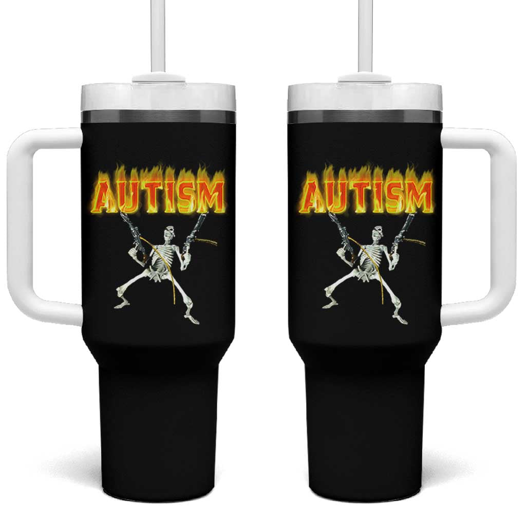 Autism Skeleton Tumbler With Handle Funny Oddly Specific Dank Meme - Wonder Print Shop