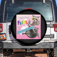 Funny Raccoon Meme Spare Tire Cover I Put The Fun In Dysfunctional
