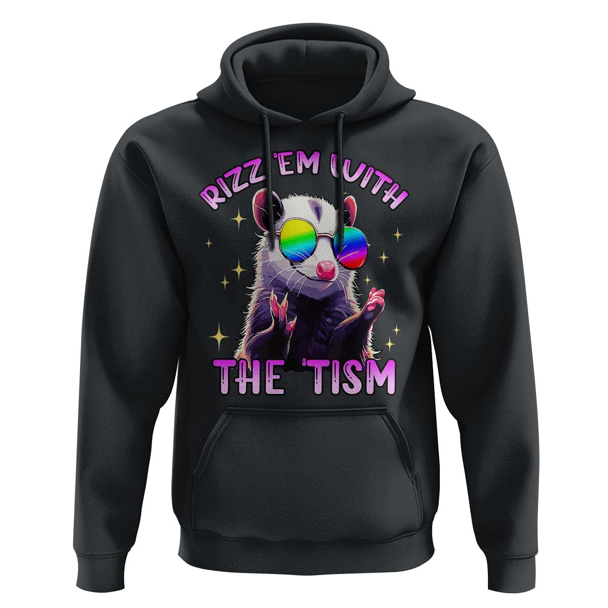 Funny Autism Opossum Hoodie Rizz Em With The Tism Meme Autistic