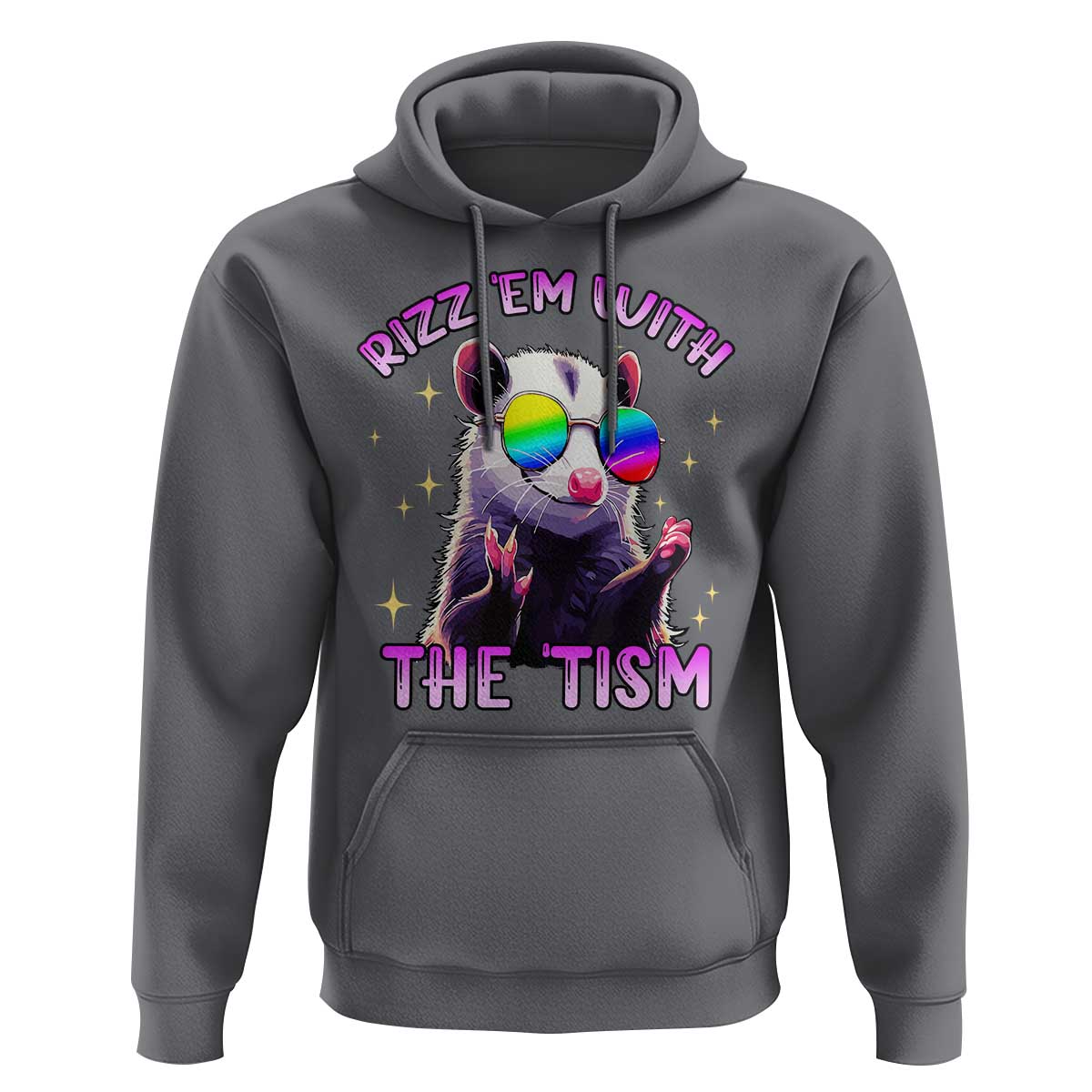 Funny Autism Opossum Hoodie Rizz Em With The Tism Meme Autistic