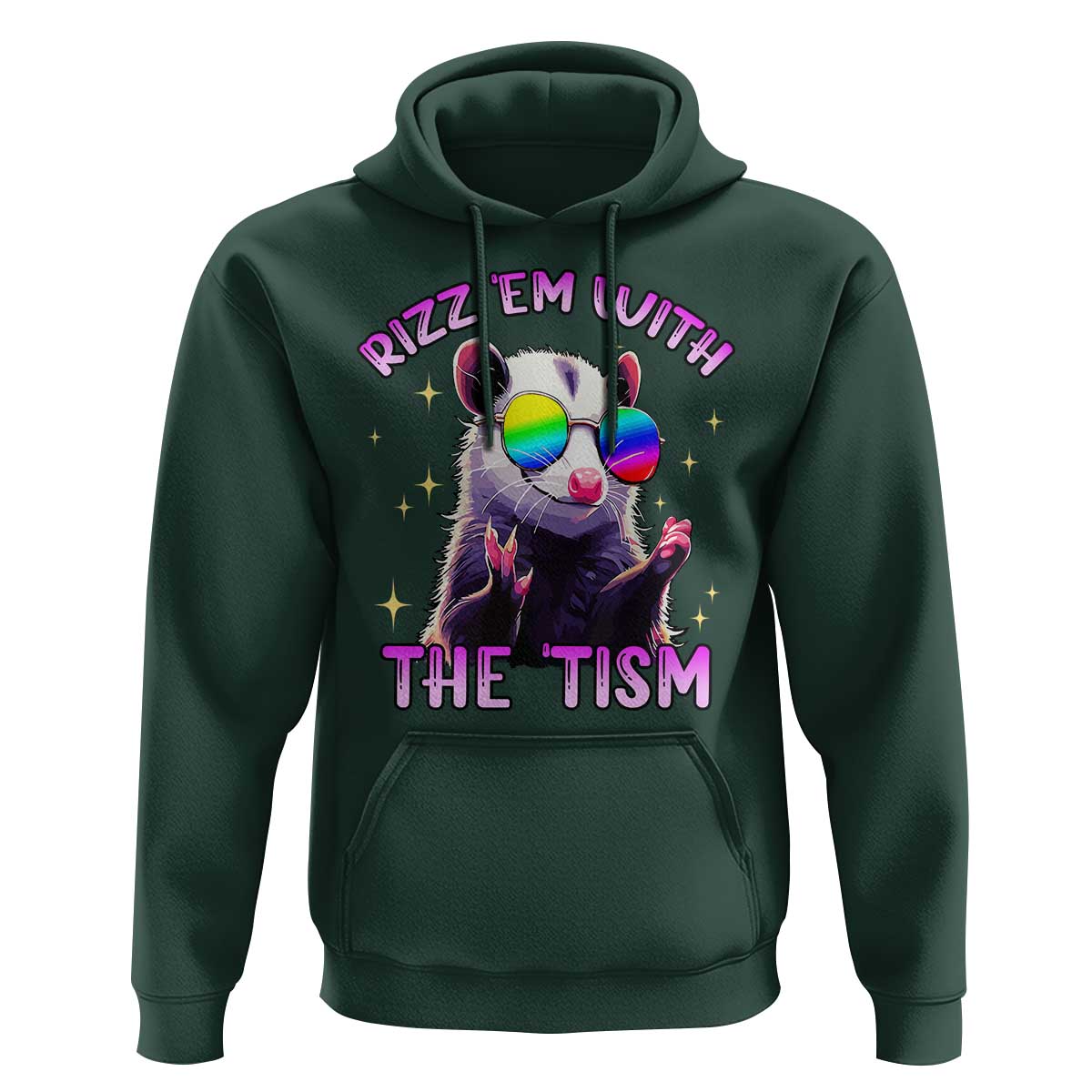 Funny Autism Opossum Hoodie Rizz Em With The Tism Meme Autistic