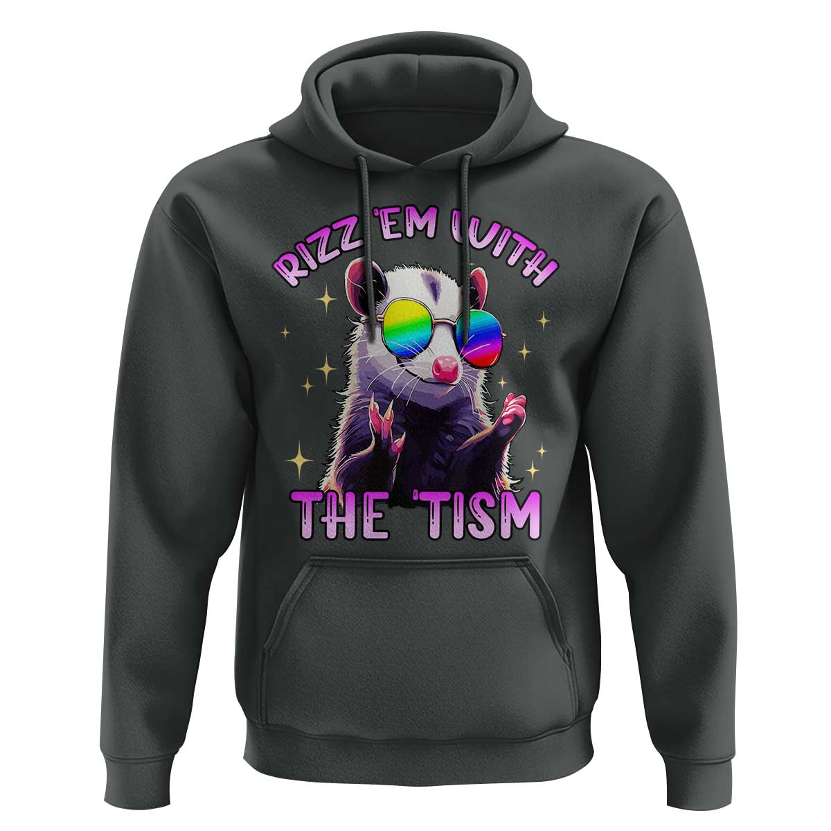 Funny Autism Opossum Hoodie Rizz Em With The Tism Meme Autistic