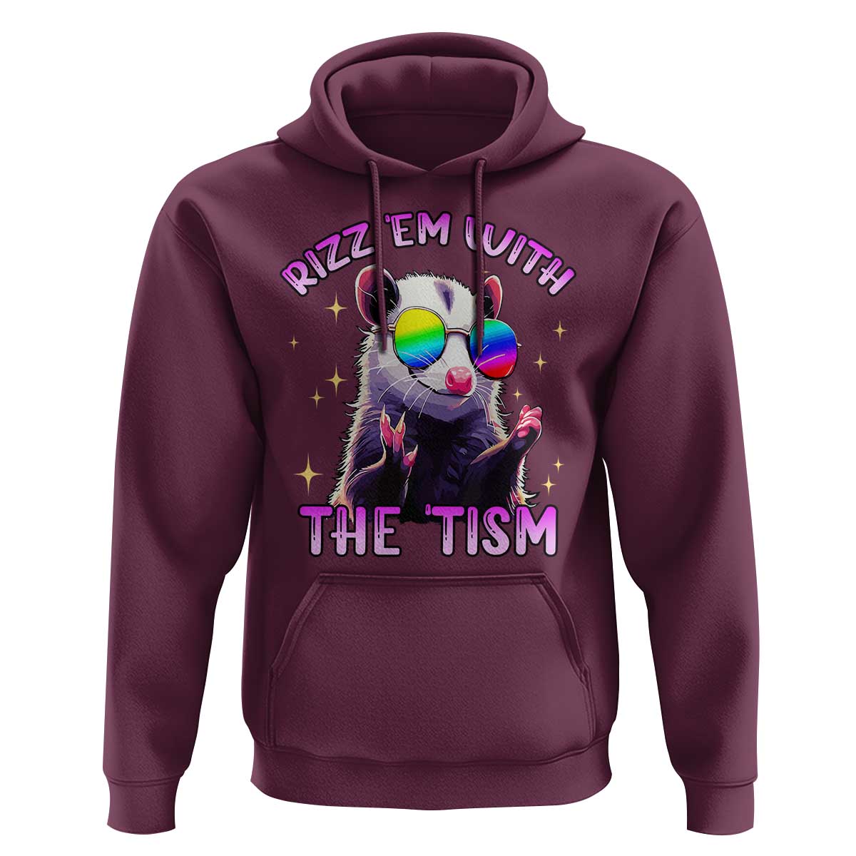 Funny Autism Opossum Hoodie Rizz Em With The Tism Meme Autistic