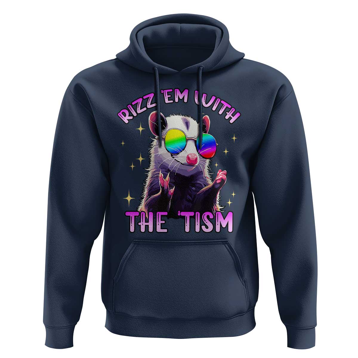 Funny Autism Opossum Hoodie Rizz Em With The Tism Meme Autistic