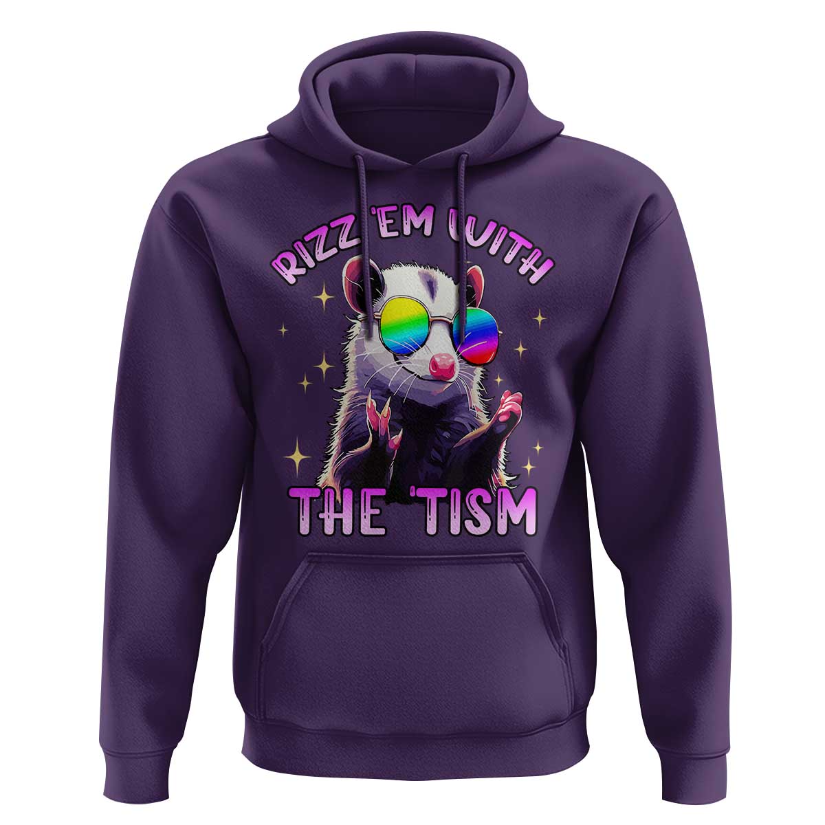 Funny Autism Opossum Hoodie Rizz Em With The Tism Meme Autistic