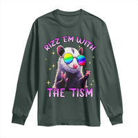 Funny Autism Opossum Long Sleeve Shirt Rizz Em With The Tism Meme Autistic