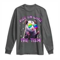 Funny Autism Opossum Long Sleeve Shirt Rizz Em With The Tism Meme Autistic