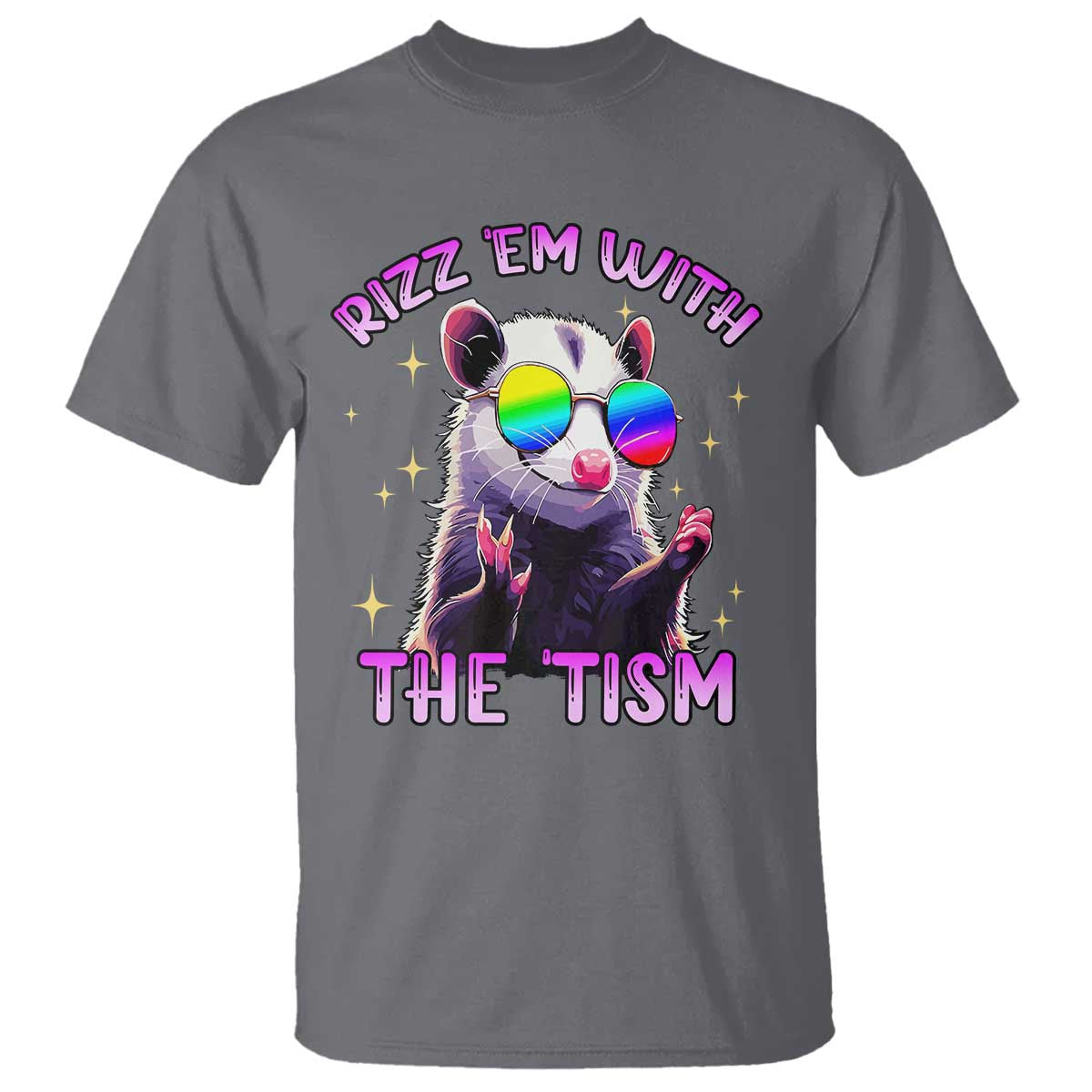Funny Autism Opossum T Shirt Rizz Em With The Tism Meme Autistic