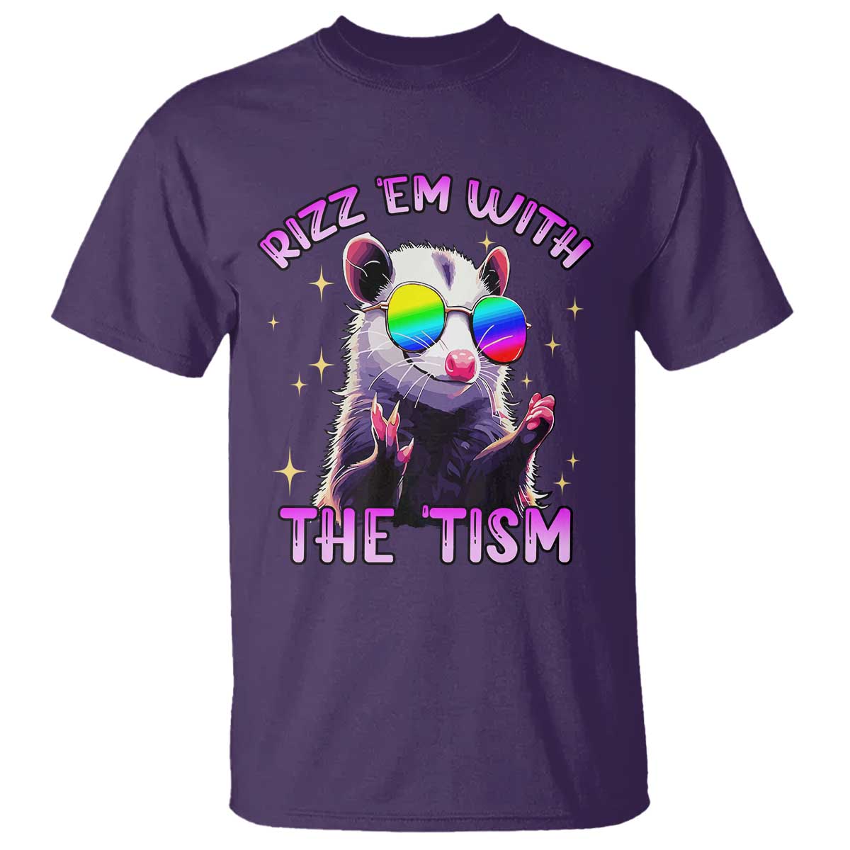 Funny Autism Opossum T Shirt Rizz Em With The Tism Meme Autistic