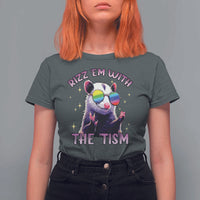 Funny Autism Opossum T Shirt For Women Rizz Em With The Tism Meme Autistic