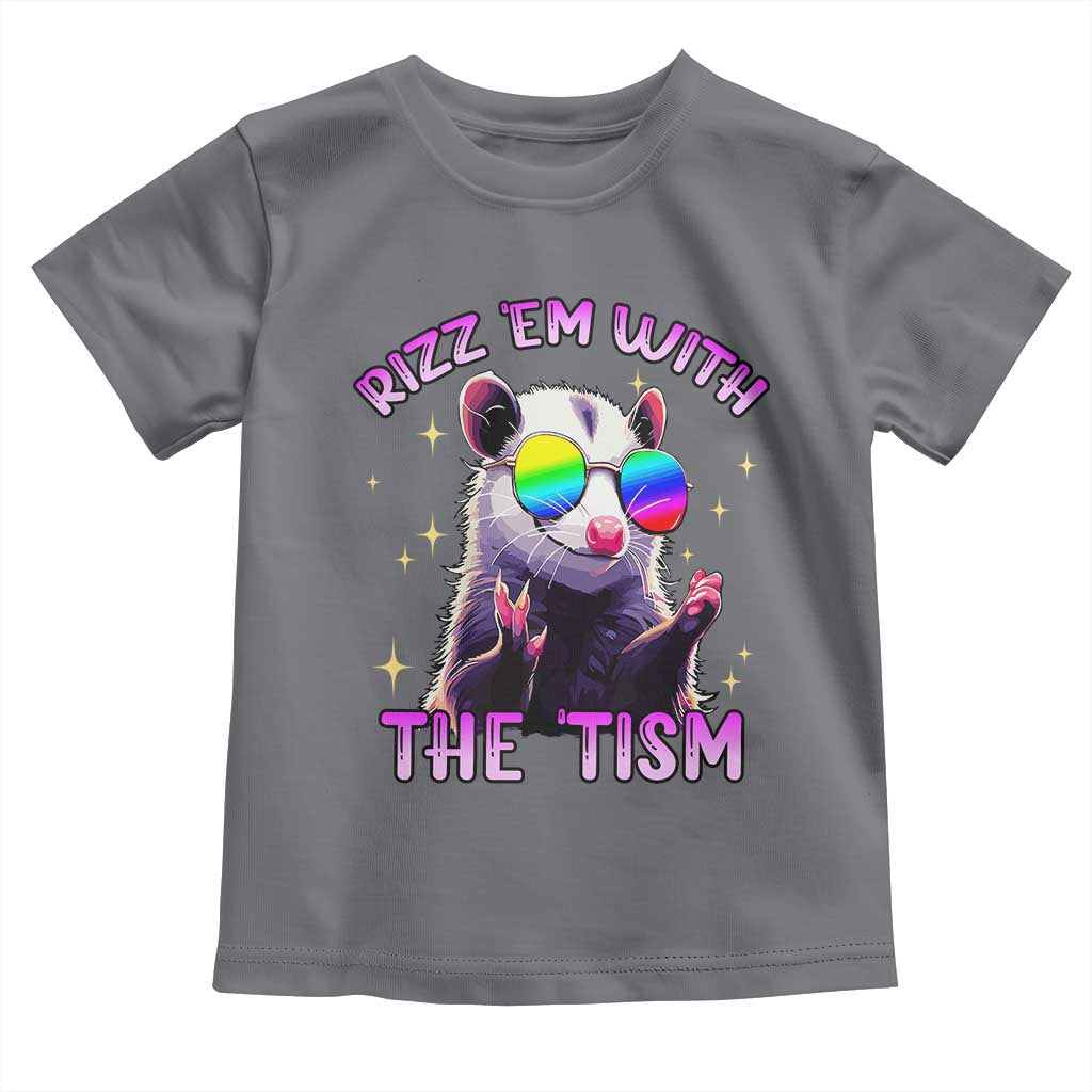 Funny Autism Opossum Toddler T Shirt Rizz Em With The Tism Meme Autistic