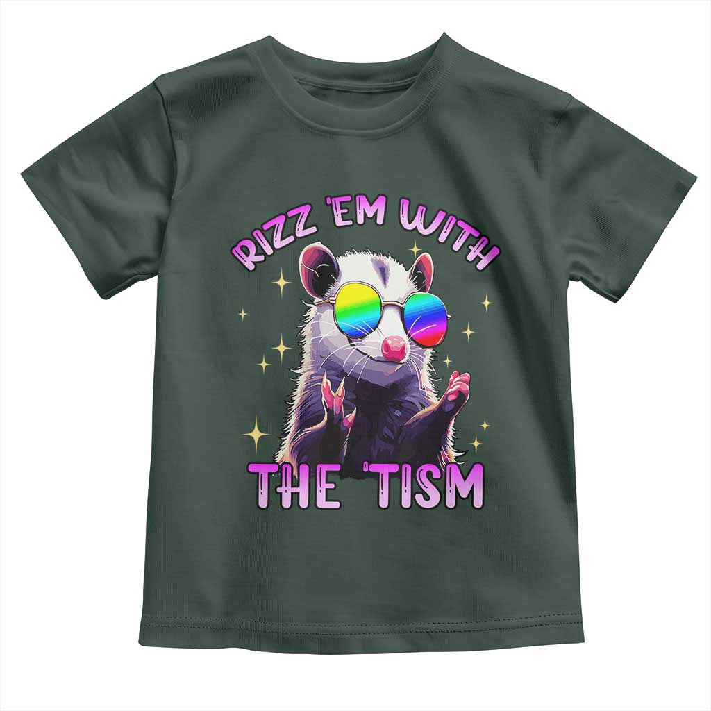 Funny Autism Opossum Toddler T Shirt Rizz Em With The Tism Meme Autistic