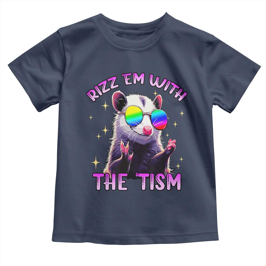 Funny Autism Opossum Toddler T Shirt Rizz Em With The Tism Meme Autistic