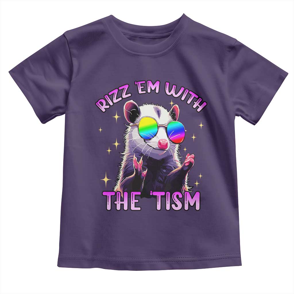 Funny Autism Opossum Toddler T Shirt Rizz Em With The Tism Meme Autistic