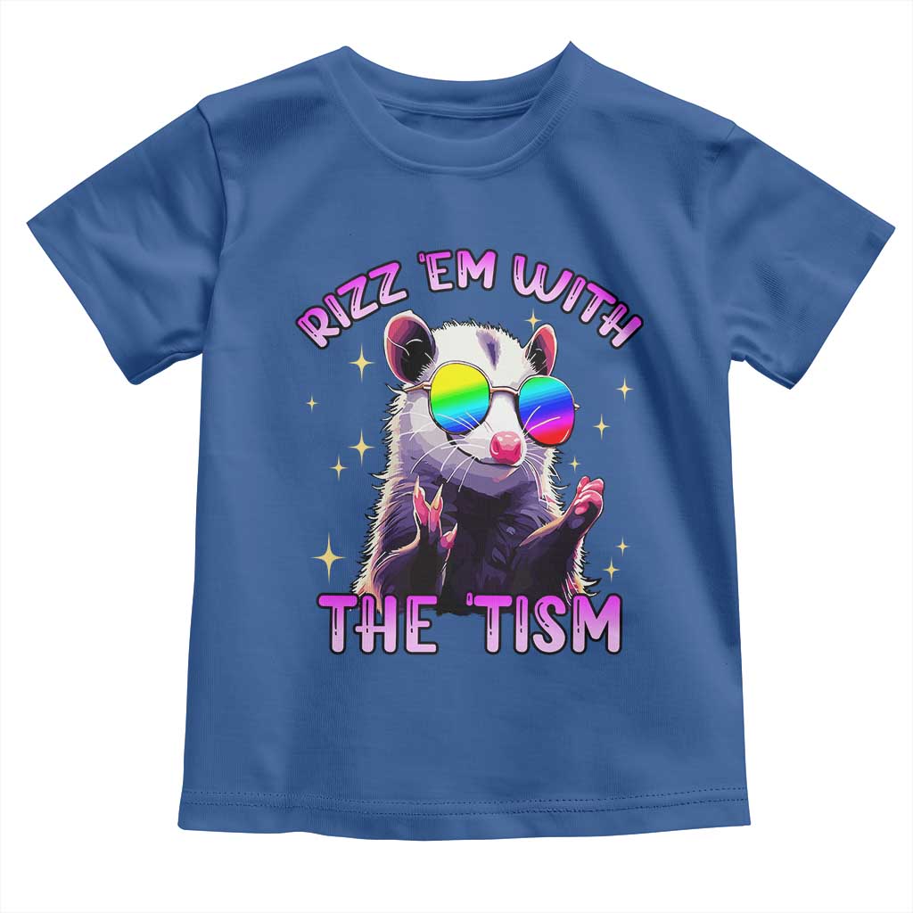 Funny Autism Opossum Toddler T Shirt Rizz Em With The Tism Meme Autistic