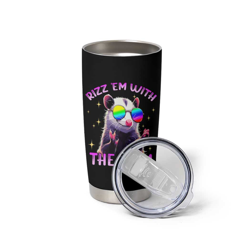 Funny Autism Opossum Tumbler Cup Rizz Em With The Tism Meme Autistic