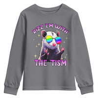 Funny Autism Opossum Youth Sweatshirt Rizz Em With The Tism Meme Autistic