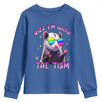 Funny Autism Opossum Youth Sweatshirt Rizz Em With The Tism Meme Autistic