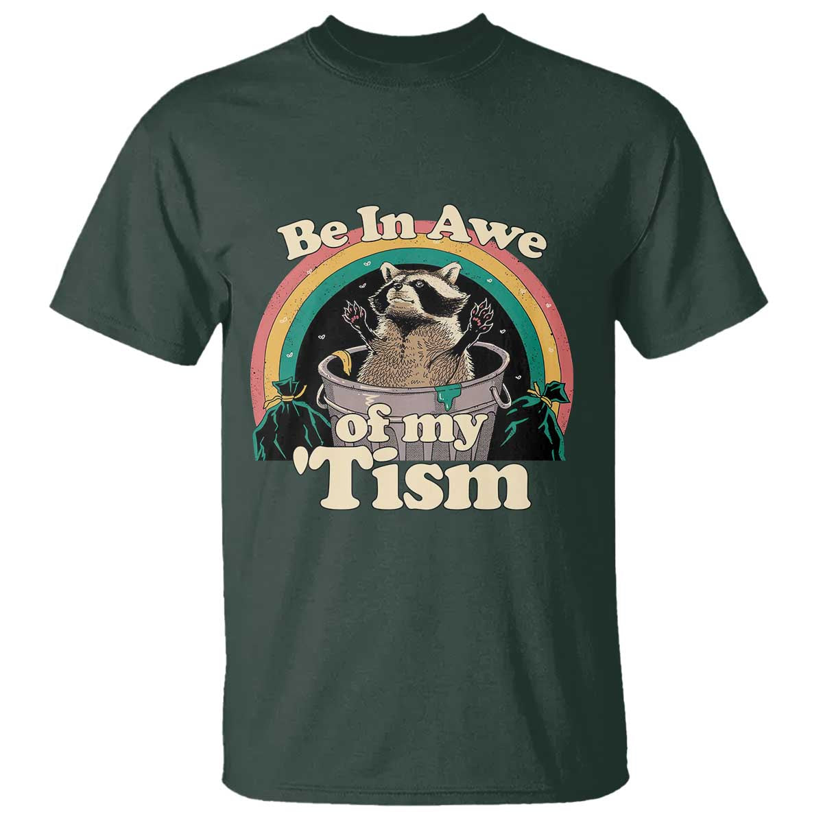 Autism Funny Raccoon T Shirt Be In Awe Of My 'Tism Meme Autistic