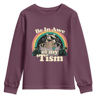 Autism Funny Raccoon Youth Sweatshirt Be In Awe Of My 'Tism Meme Autistic