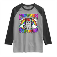 Chlamydia Survivor Cat Meme Raglan Shirt Funny Y2K Inappropriate Humor