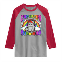 Chlamydia Survivor Cat Meme Raglan Shirt Funny Y2K Inappropriate Humor