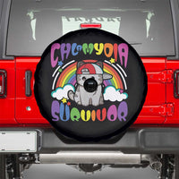 Chlamydia Survivor Cat Meme Spare Tire Cover Funny Y2K Inappropriate Humor