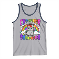 Chlamydia Survivor Cat Meme Tank Top Funny Y2K Inappropriate Humor