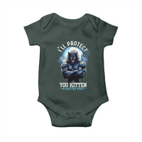 Funny Alpha Wolf Meme Baby Onesie I'll Protect You Kitten No Matter What Literally Me Male Werewolf