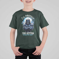 Funny Alpha Wolf Meme T Shirt For Kid I'll Protect You Kitten No Matter What Literally Me Male Werewolf - Wonder Print Shop