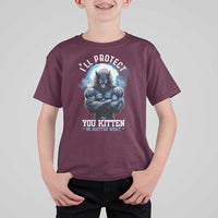 Funny Alpha Wolf Meme T Shirt For Kid I'll Protect You Kitten No Matter What Literally Me Male Werewolf - Wonder Print Shop